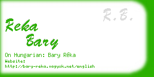 reka bary business card
